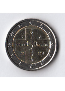 2014 - 2 Euro BELGIO 150 anniversario della Croce Rossa Belga Fdc